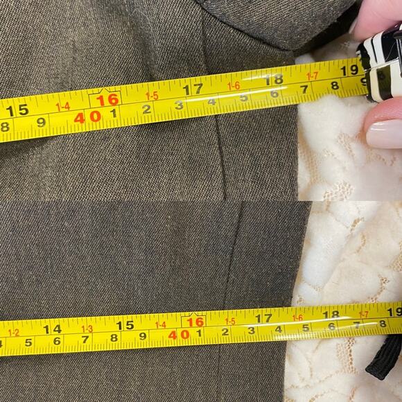 Vintage 90s Stephanie Andrews brown longline 3 button boyfriend blazer size 4 - Picture 12 of 13